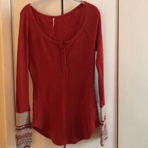 Free People waffle tee